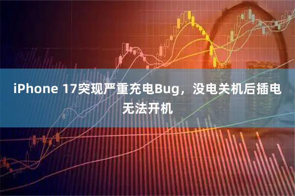 iPhone 17突现严重充电Bug，没电关机后插电无法开机
