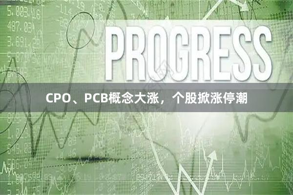 CPO、PCB概念大涨,个股掀涨停潮