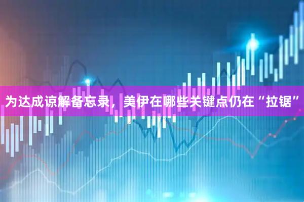 为达成谅解备忘录，美伊在哪些关键点仍在“拉锯”